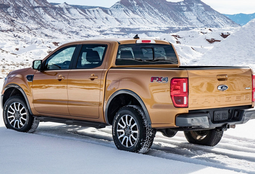 APS Crew Cab Pickup Carbon Steel + PE Step Area Running Board-S Series - WB06SBC9B