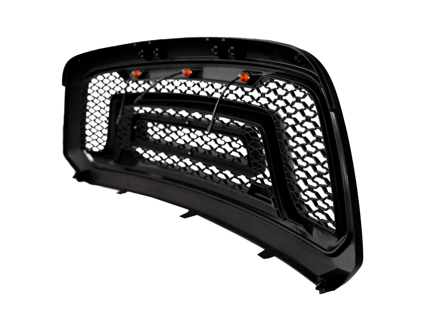 TGN Rebel Style Matte Black Grille W/Letters W/LED Fits 2013-2018 RAM 1500 - GRL-13RAM1500-012