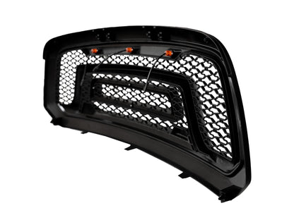 TGN Rebel Style Matte Black Grille W/Letters W/LED Fits 2013-2018 RAM 1500 - GRL-13RAM1500-012
