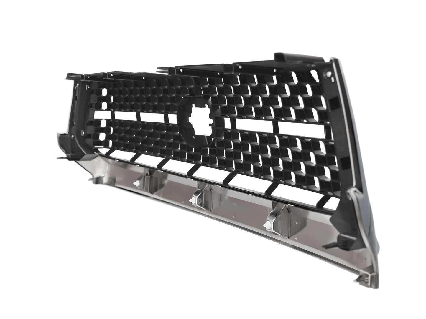 TGN Chrome W/ Dark Gray Front Grille & Hood Bulge Molding Fits 2014-2021 Toyota Tundra - GRL-14TDR-003