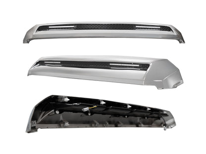 TGN Chrome W/ Dark Gray Front Grille & Hood Bulge Molding Fits 2014-2021 Toyota Tundra - GRL-14TDR-003