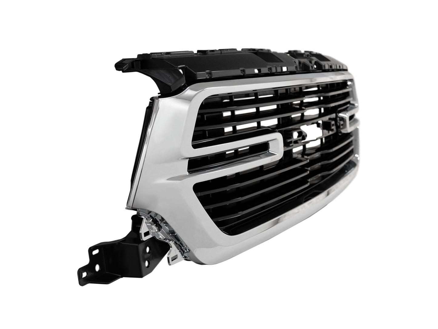 TGN Glossy Black W/Chrome Front Grille Fits 2019-2022 RAM 1500 - GRL-19RAM1500-005