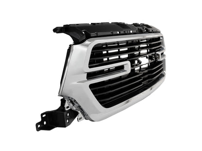 TGN Glossy Black W/Chrome Front Grille Fits 2019-2022 RAM 1500 - GRL-19RAM1500-005
