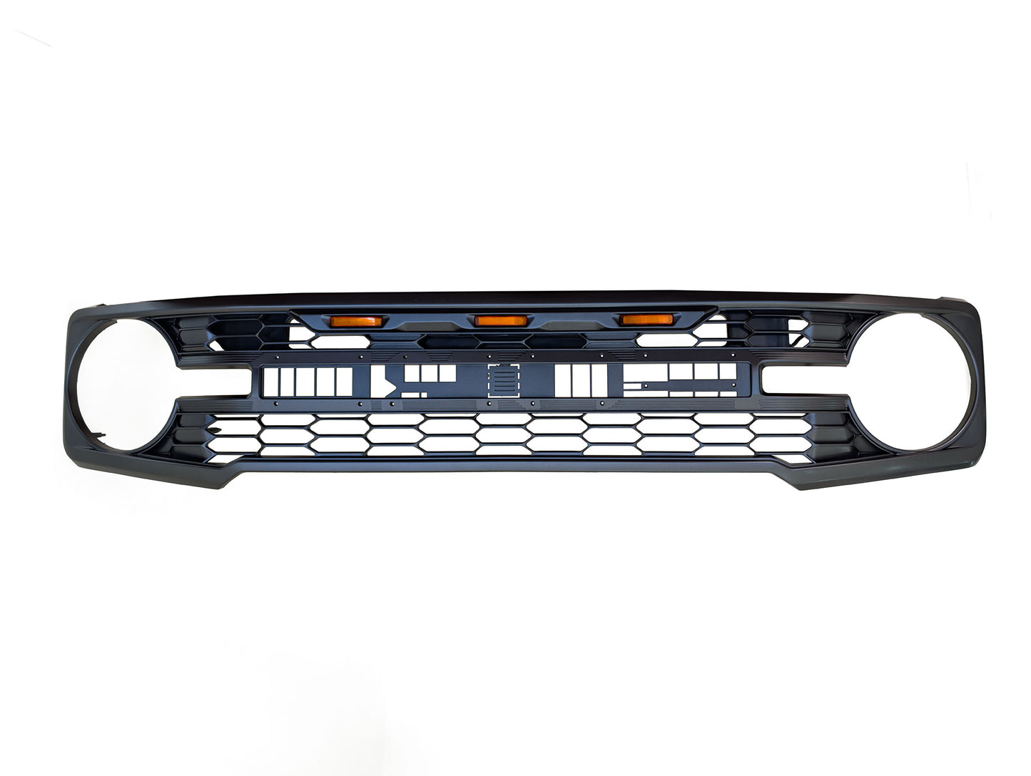 TGN Front Grille w/ LED Light&Letters (Raptor Style) Fits 2021-2024 Ford Bronco - GRL-21BRCO-001