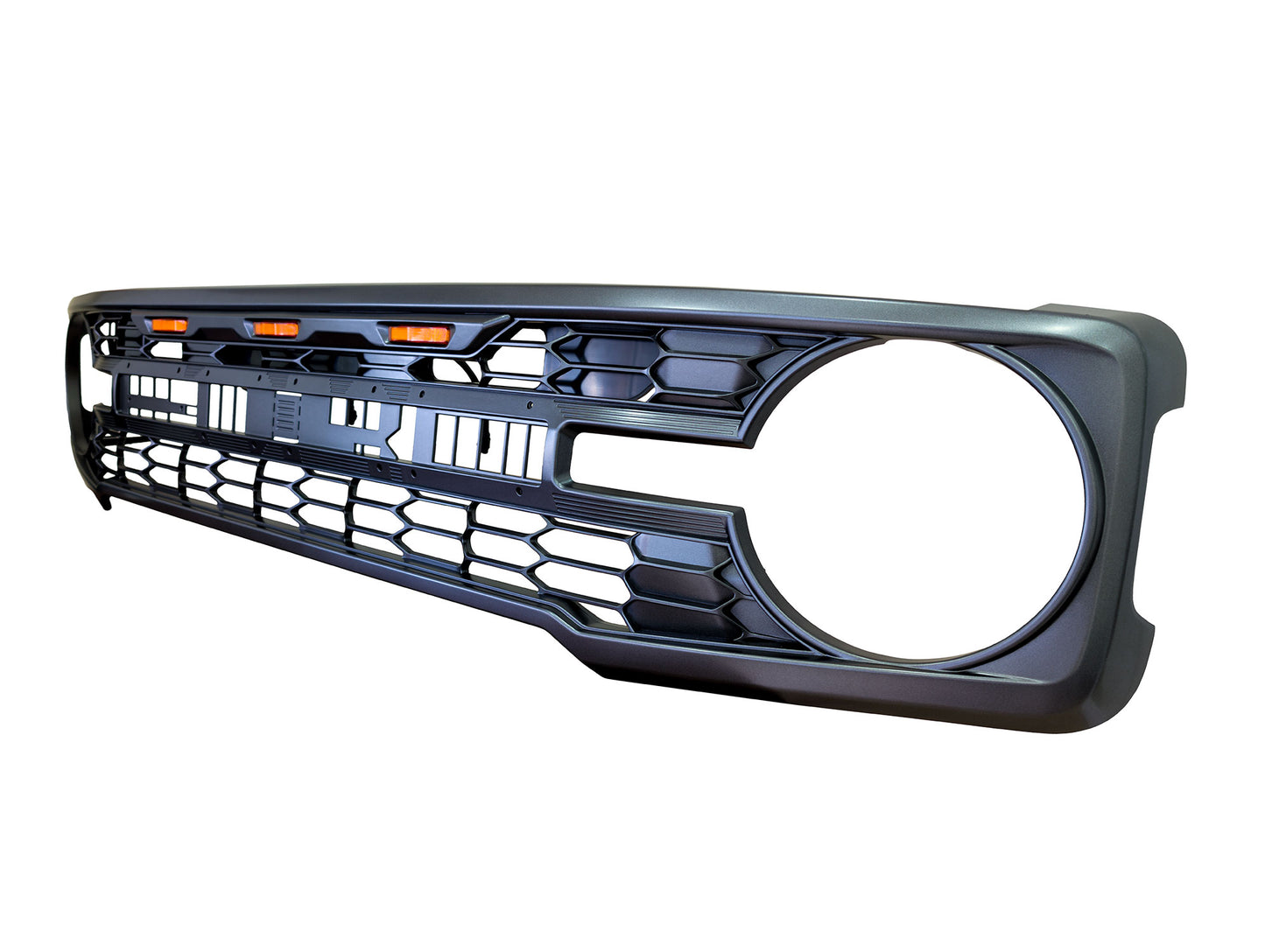 TGN Front Grille w/ LED Light&Letters (Raptor Style) Fits 2021-2024 Ford Bronco - GRL-21BRCO-001