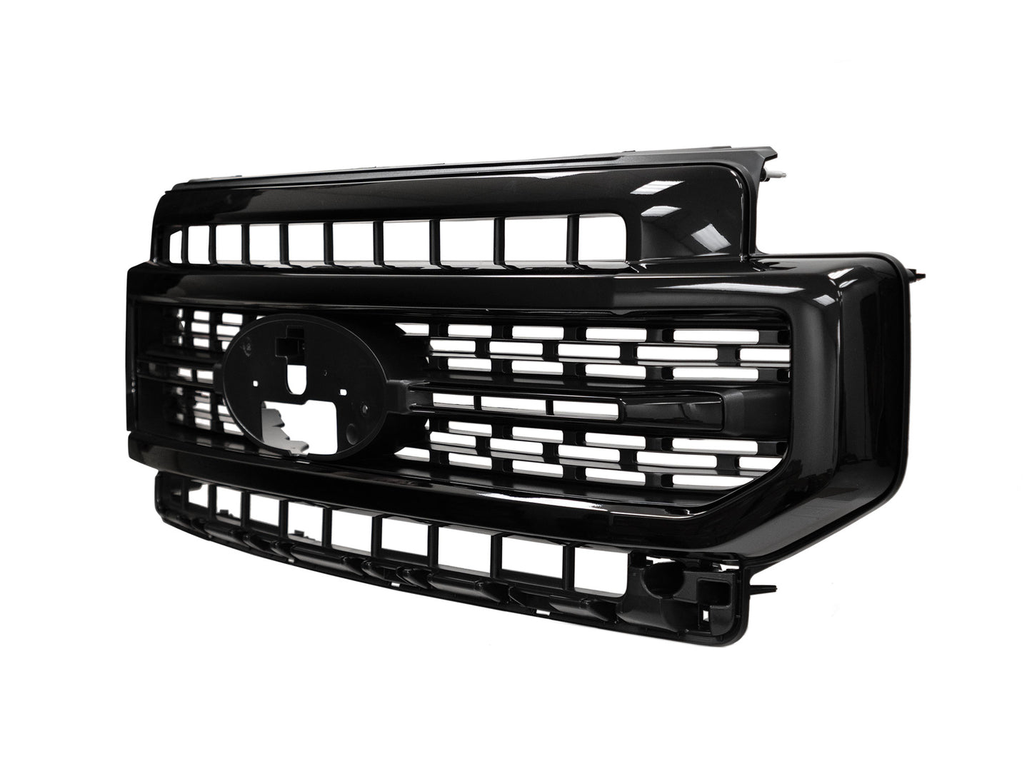 TGN Black Front Bumper Grille W/Molding Trim Fits 2020-2022 Ford F-250 - GRL-22SDUTY-003