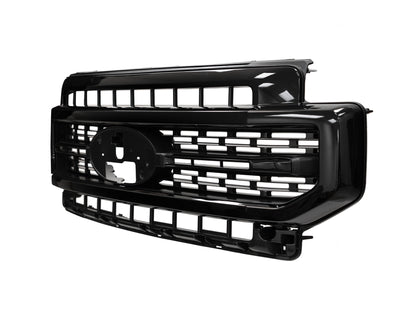 TGN Black Front Bumper Grille W/Molding Trim Fits 2020-2022 Ford F-250 - GRL-22SDUTY-003