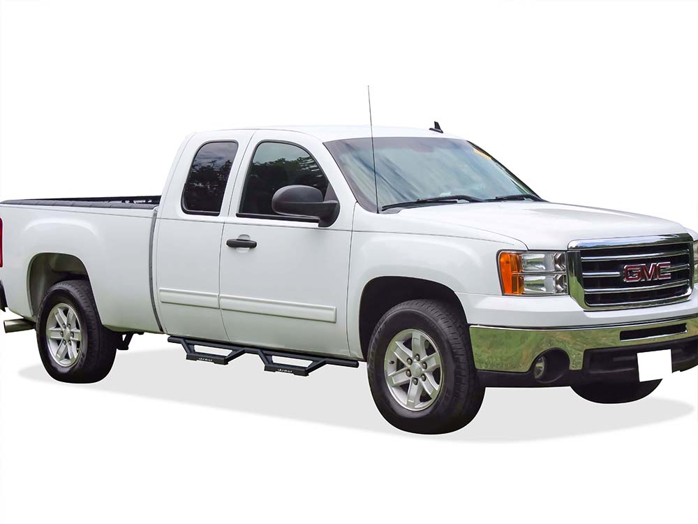 APS Extended Cab Pickup Stainless Steel with 6061 Aluminum Step Pad Nerf Bar M3 - IA03WJJ4B