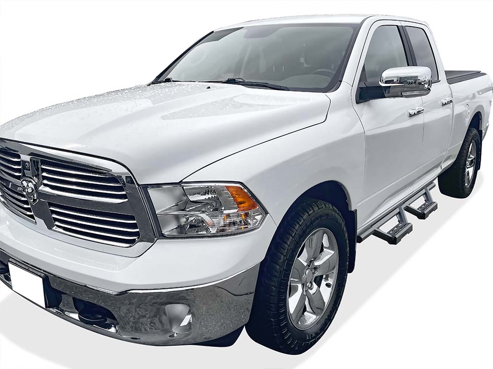 APS Extended Cab Pickup Stainless Steel with 6061 Aluminum Step Pad Nerf Bar M3 - IA04WAG9B