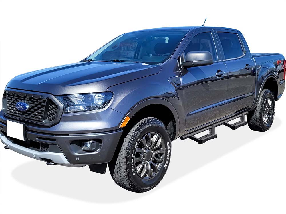 APS Crew Cab Pickup Stainless Steel with 6061 Aluminum Step Pad Nerf Bar M3 - IA06WBC9B