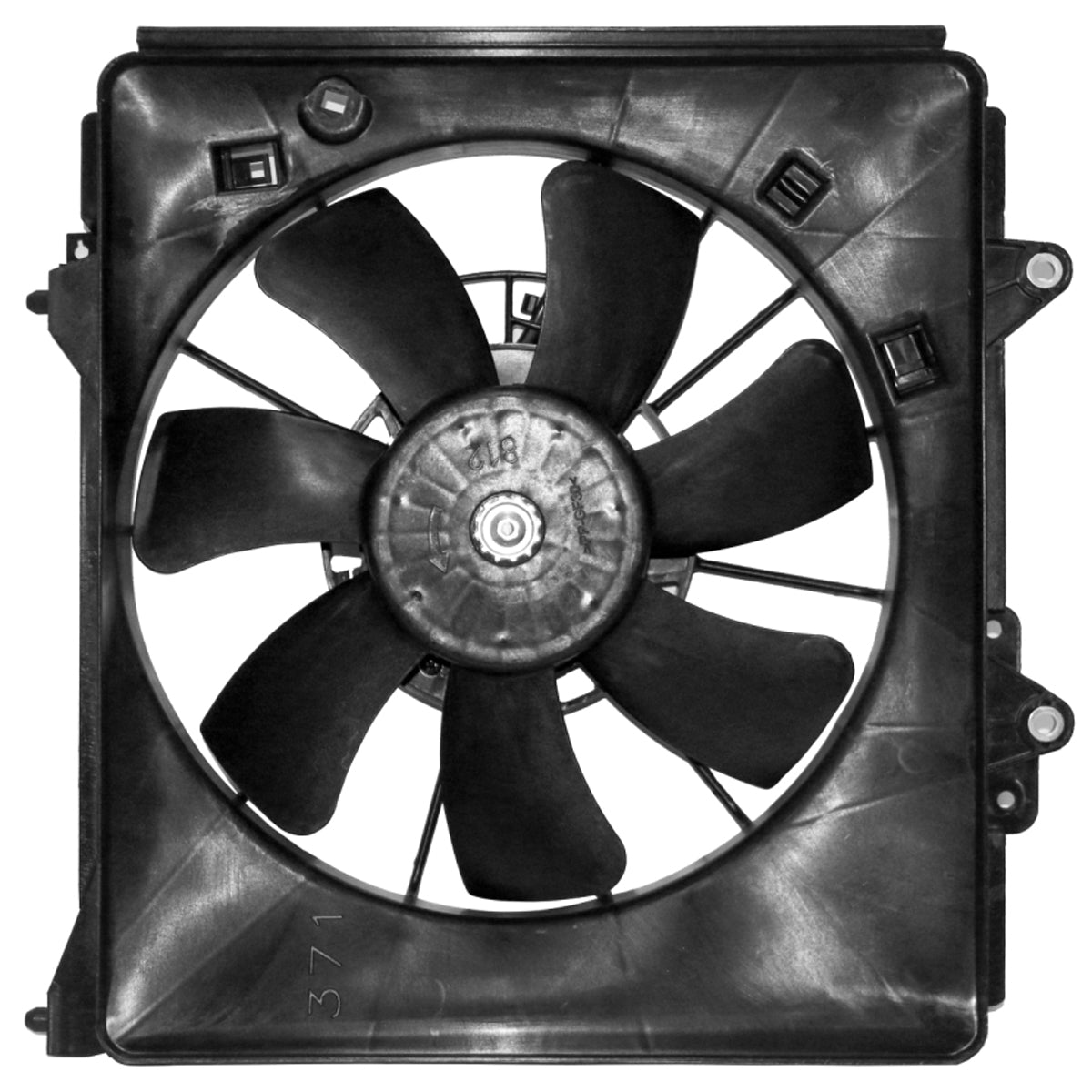Radiator AC Condenser Cooling Fan Fits 2009-2014 Honda Fit  Passenger Side 1.5L L4 - TGNHO3020100