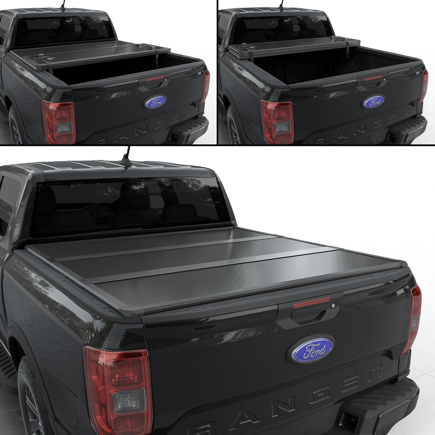 TGN Tri Fold Tonneau Cover for  2019 - 2025 Ranger 5'1" Bed (61") - TGNHTF03Z2