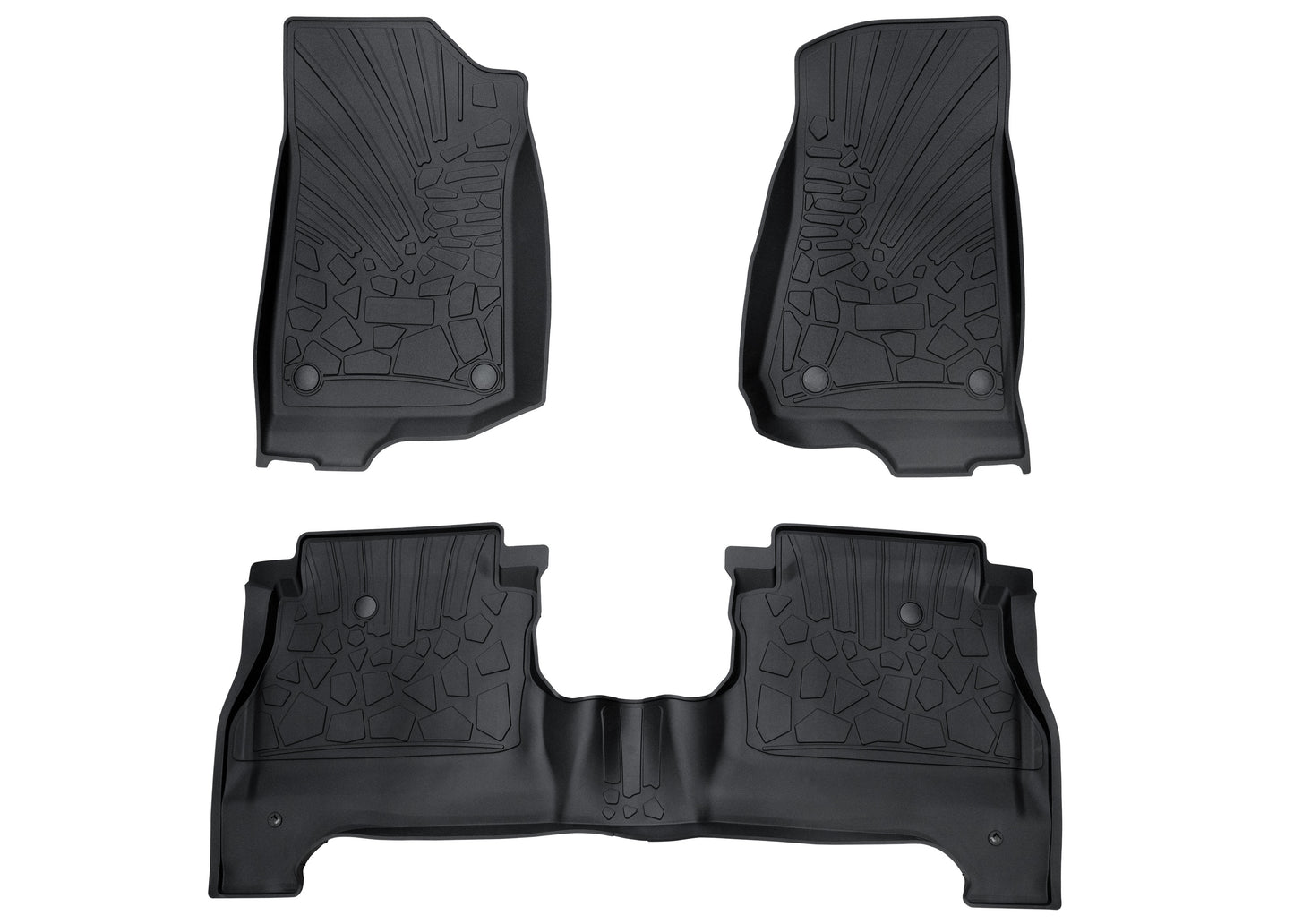 TGN TerraMax Floor Mats Fits 2020-2025 Jeep Gladiator Crew Cab - TTLFMK009JGL