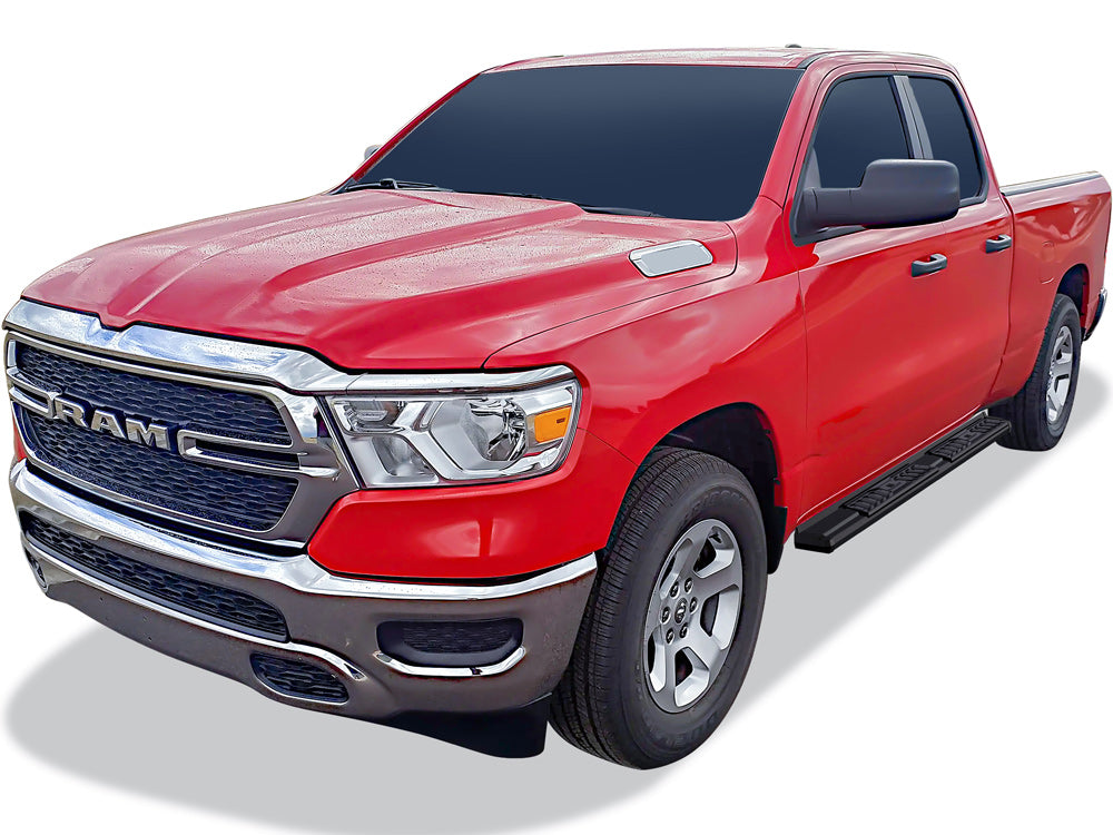 APS Extended Cab Pickup Carbon Steel + PE Step Area Running Board-S Series - WB04SAE9B