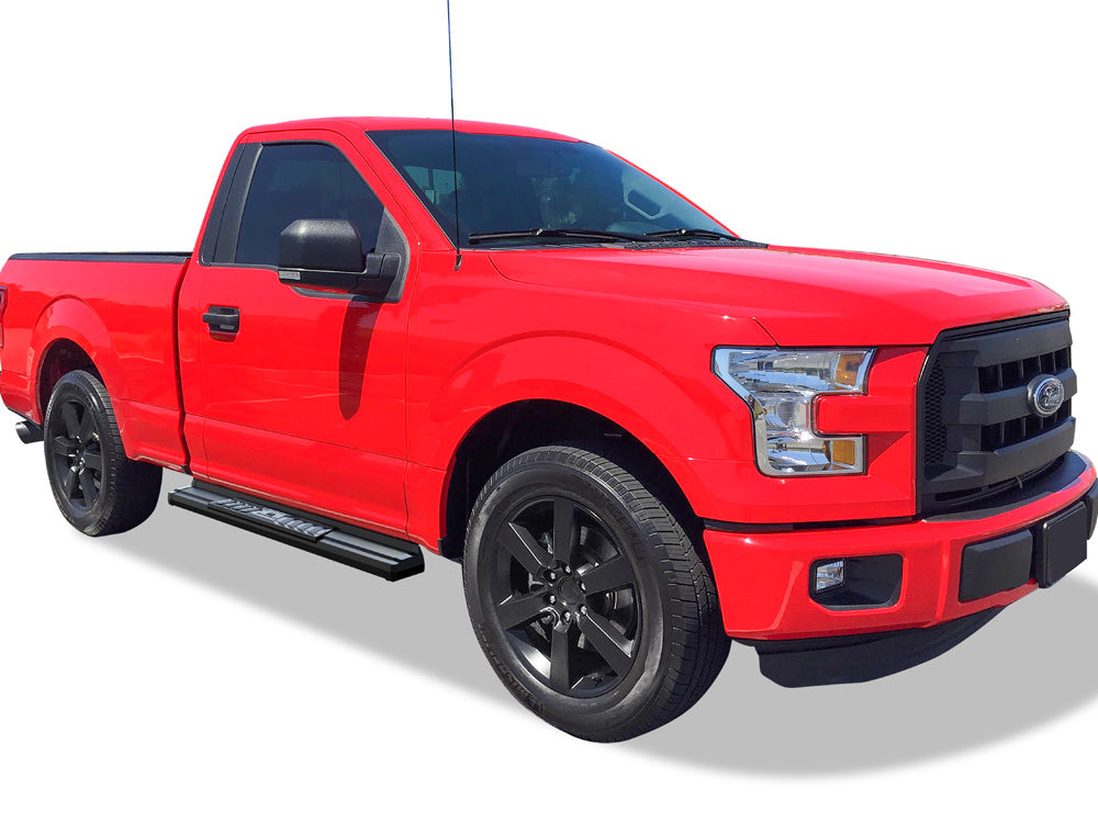 APS Standard Cab Pickup Carbon Steel + PE Step Area Running Board-S Series - WB06SAH9B